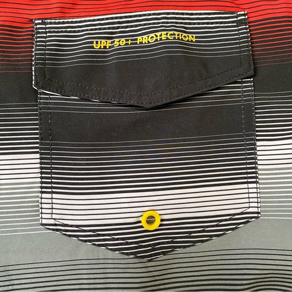 Banana Boat UPF50+ Men's Board Short Quick Dry Panel Striped Print Large Beach - Picture 3 of 7